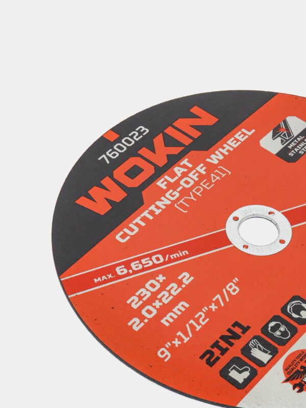 DISQUE À TRONÇONNER PLAT (MÉTAL ET ACIER INOXYDABLE) 230*2.0*22.2MM – Image 2