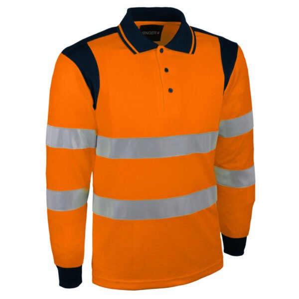 POLO MANCHE LONGUE ORANGE
