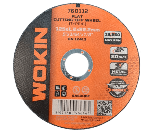 DISQUE À TRONÇONNER PLAT (MÉTAL ET ACIER INOXYDABLE) 125*1,2*22,2MM